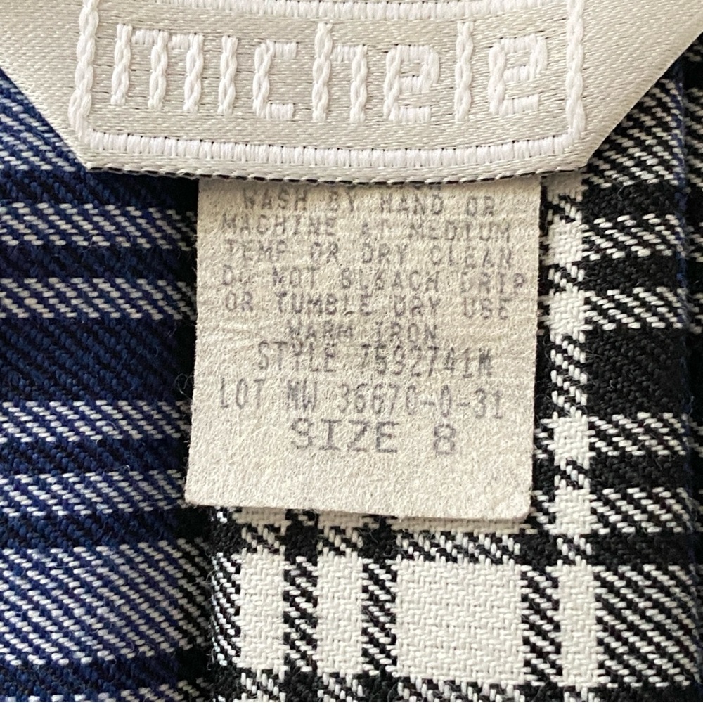 Vintage 90’s Michele Plaid Pleated Mini Skirt Size 8 - Picture 7 of 10